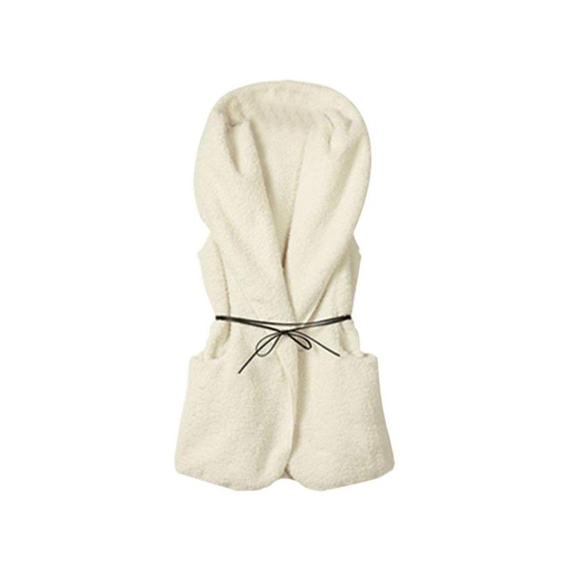 ChaquetasChaleco con capucha de piel de invierno