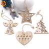 NavidadÁrbol de Navidad Navidad decoración colgantes huecos de madera 6 piezas