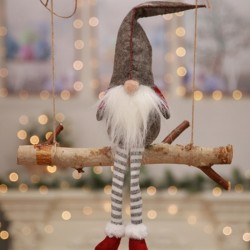 NavidadDecoración de Navidad patas largas sentado elfo 50cm
