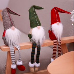 NavidadDecoración de Navidad patas largas sentado elfo 50cm