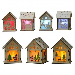 Wooden Christmas house with LED - do it yourselfChristmas