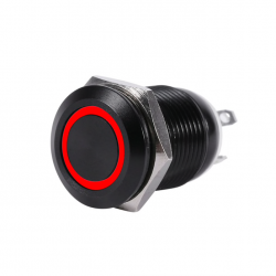 Interruptores2A 12mm universal LED interruptor de pulsación momentánea