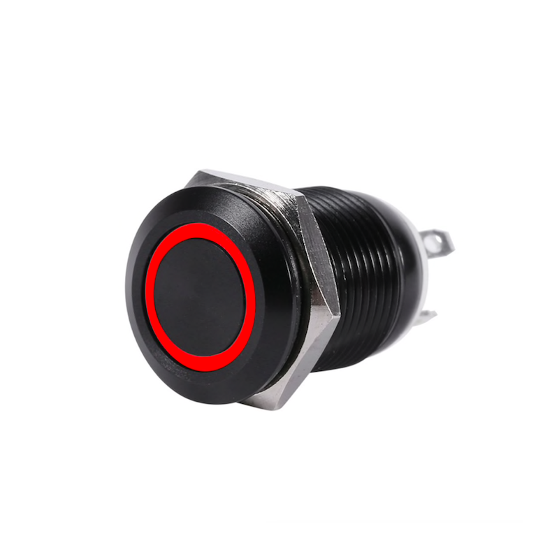 Interruptores2A 12mm universal LED interruptor de pulsación momentánea