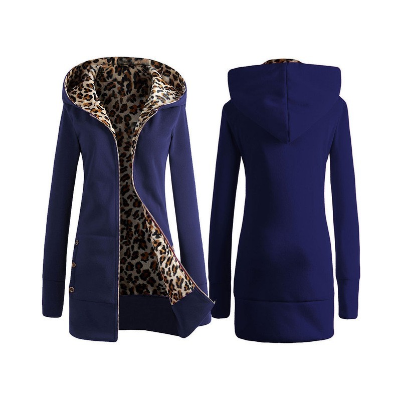 Leopard fleece hooded jacketJackets Leopard fleece hooded jacketJackets