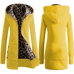 Leopard fleece hooded jacketJackets