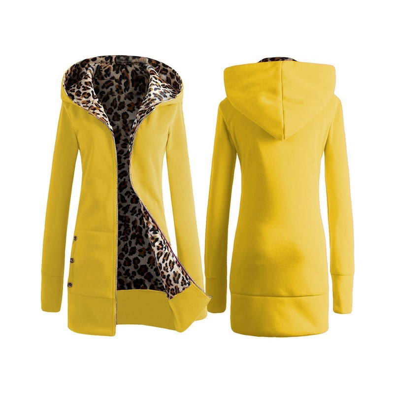 Leopard fleece hooded jacketJackets Leopard fleece hooded jacketJackets