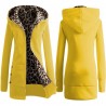 Leopard fleece hooded jacketJackets