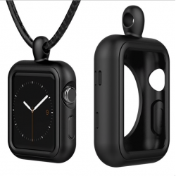 Apple Watch 1/2/3/4 / 38mm / 44mm series - silicone frame case cover with necklaceAccessories