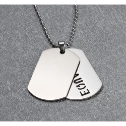 CollaresEQUALIDAD doble capa colgante collar unisex