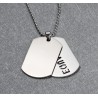 CollaresEQUALIDAD doble capa colgante collar unisex