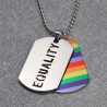 EQUALITY double layer pendant necklace unisexNecklaces