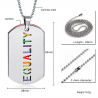 CollaresEQUALIDAD doble capa colgante collar unisex