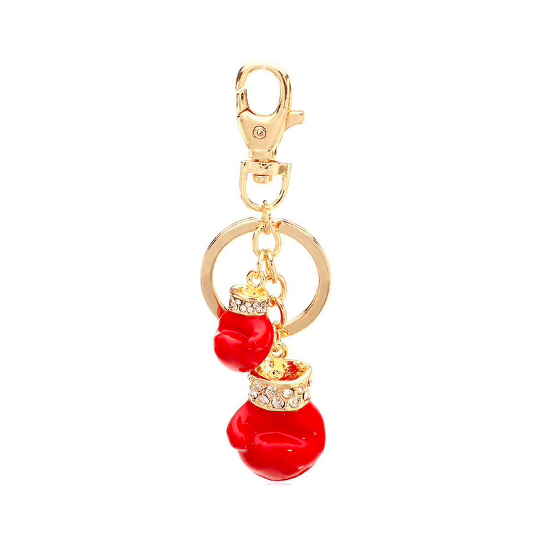 Boxing gloves crystal keychain keyringKeyrings