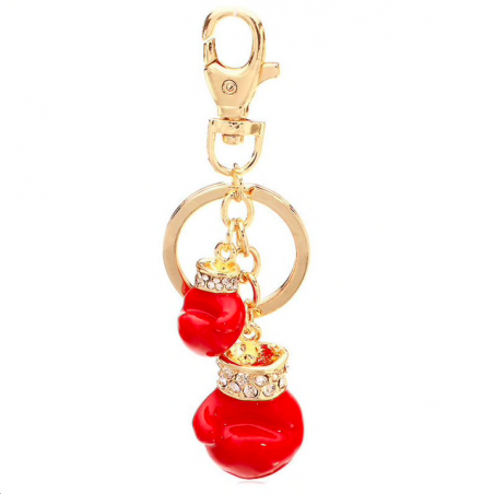 Boxing gloves crystal keychain keyringKeyrings