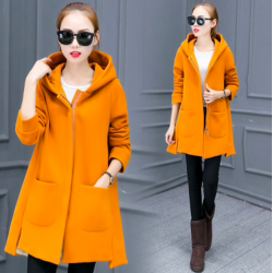 Long hooded coat fleece jacketJackets