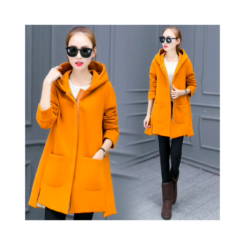 Long hooded coat fleece jacketJackets Long hooded coat fleece jacketJackets
