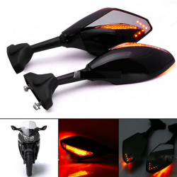 LED motorcycle turn signal light rearview mirrors for Yamaha Yzf Fzr 600 1000 R1 R6 FZ1 FZ6