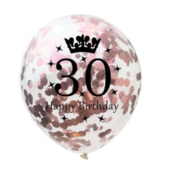 PartyGlobos de látex aniversario de cumpleaños 12 pulgadas 5 piezas