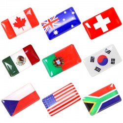 3D national flag emblem car sticker 8 pcsStickers