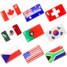 3D national flag emblem car sticker 8 pcsStickers