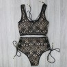 Baño y ropaJuego de bikini de traje de baño de alta cintura