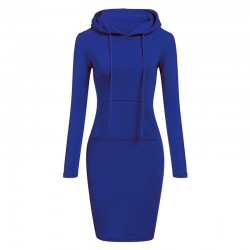 VestidosVestido encapuchado con bolsillos - suéter largo