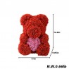 Infinity rose flower teddy bear with heart 40 cmValentine's day