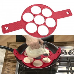 Moldeadores de huevosmoldeador de silicona sin palo para freír huevos & tortitas