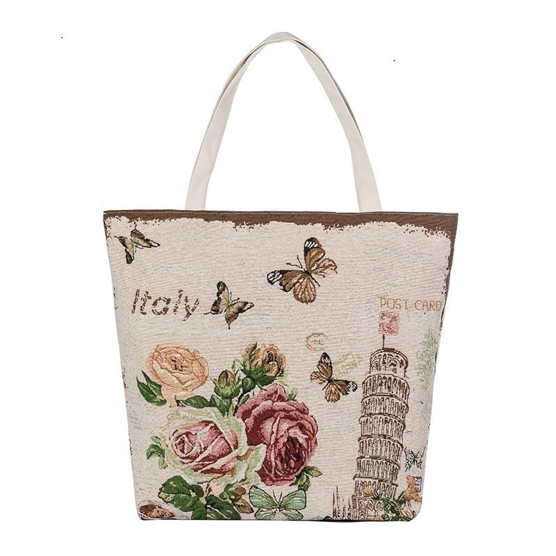 BolsasBolso de lienzo con estampado floral