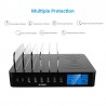 8 Port USB charger with wireless charging - Type-C - LED display and standChargers