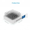 8 Port USB charger with wireless charging - Type-C - LED display and standChargers