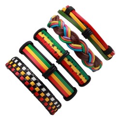 PulserasPulsera de cuero multicapa - unisex