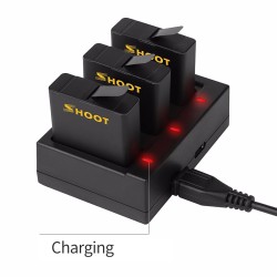 Batería y Cargadoresbatería AHDBT-501 - tres puertos duales cargador USB para GoPro 7 /6 / 5 cámara de acción