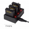 Batería y Cargadoresbatería AHDBT-501 - tres puertos duales cargador USB para GoPro 7 /6 / 5 cámara de acción