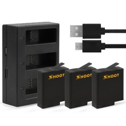 Batería y Cargadoresbatería AHDBT-501 - tres puertos duales cargador USB para GoPro 7 /6 / 5 cámara de acción