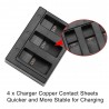 Batería y Cargadoresbatería AHDBT-501 - tres puertos duales cargador USB para GoPro 7 /6 / 5 cámara de acción