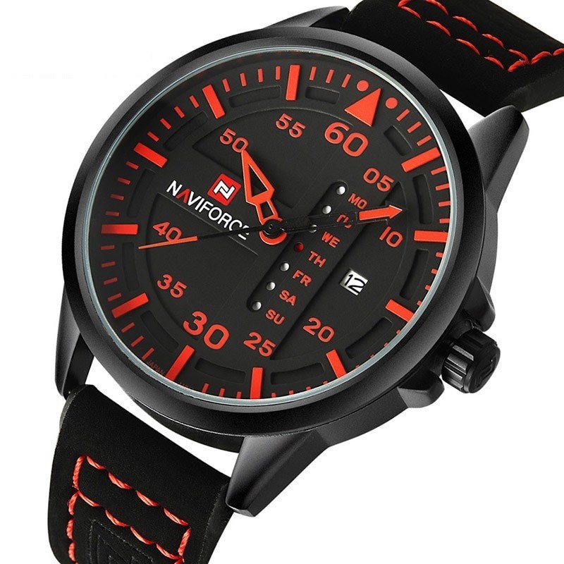 RelojesNAVIFORCE - banda de cuero - reloj de cuarzo