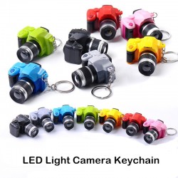 Camera keychain with flashing LED & soundKeyrings