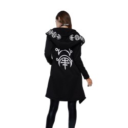 Gothic & Punk style - long sweatshirt - loose hoodie - cottonPlus