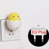 ApliquesLED AC 220V - enchufe de pared - luz de noche - con sensor de control - pato amarillo