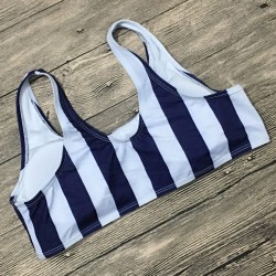 Baño y ropaTraje de baño rayado - bikini con empuje