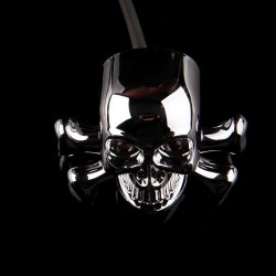 Luces de girocabeza del cráneo de Chrome - LED - luces de señal de motocicleta - indicadores para Honda Yamaha Harley Chopper...