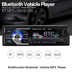 Radio12V Bluetooth - AUX-IN MP3 FM-USB - 1Din - control remoto - radio de coches estéreo audio