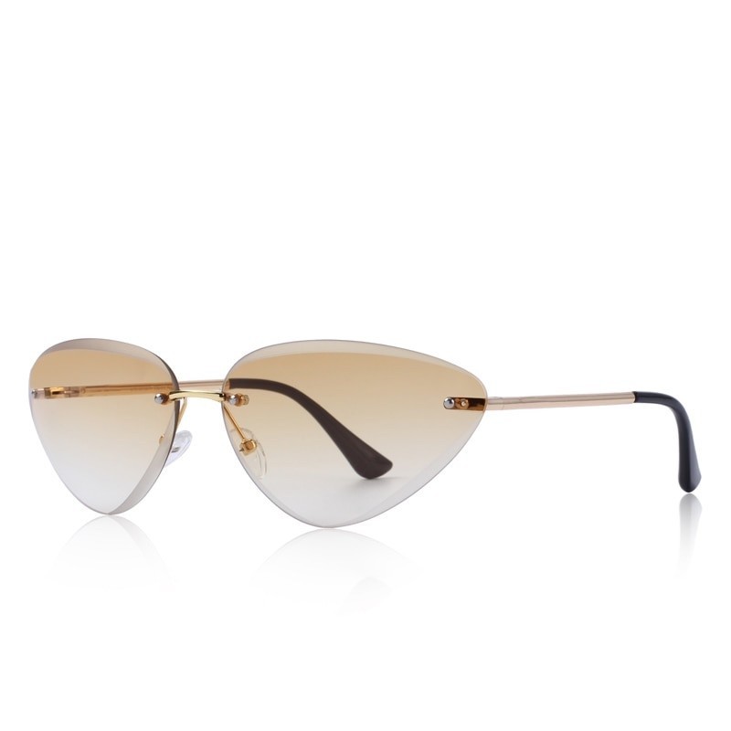 Cat eye - rimless sunglasses - UV400Sunglasses