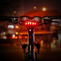 Sillín de bicicletaSilla de bicicleta con luz de advertencia