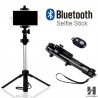 Palos selfiesTripod Bluetooth selfie stick con botón de obturador para smartphone