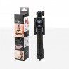 Palos selfiesTripod Bluetooth selfie stick con botón de obturador para smartphone