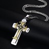 Stainless steel 24" necklace with cross pendantNecklaces