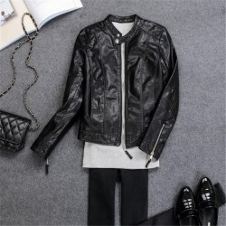 Leather jacket with zipperJackets