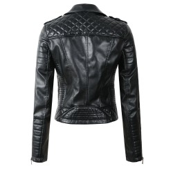 ChaquetasChaqueta de cuero suave con cremalleras